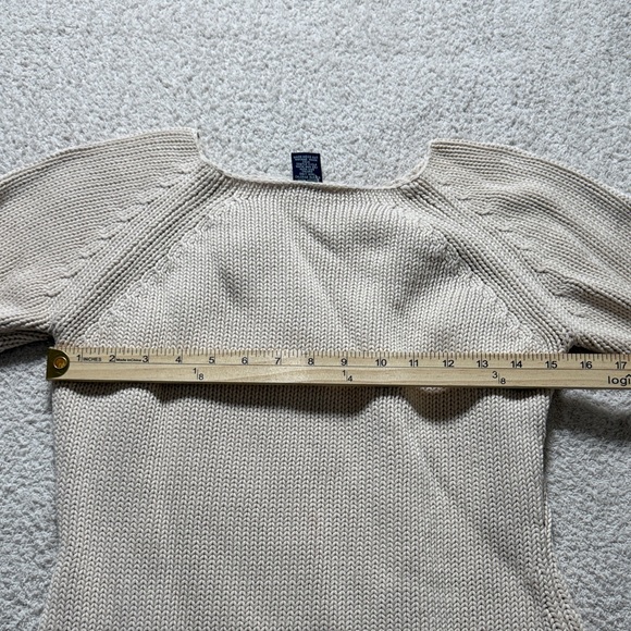 Gap Women's Knit 100% Cotyon Cream Sweater Sz S - Picture 6 of 11